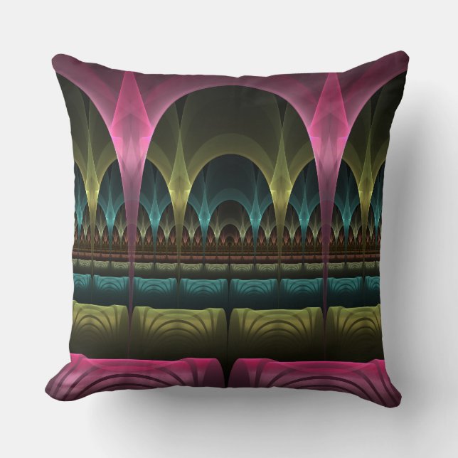 Special Fantasy Pattern Abstract Colourful Fractal Cushion (Front)