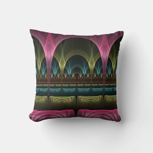 Special Fantasy Pattern Abstract Colourful Fractal Cushion (Front)