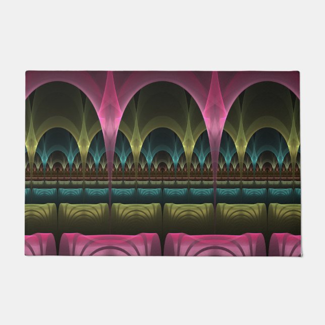 Special Fantasy Pattern Abstract Colourful Fractal Doormat (Front)