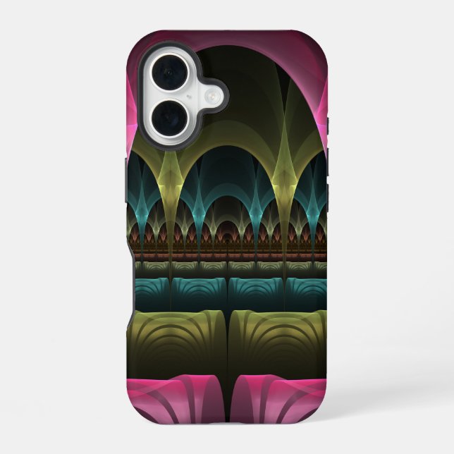 Special Fantasy Pattern Abstract Colourful Fractal iPhone 16 Case (Back)