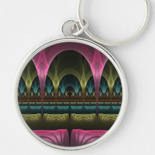 Special Fantasy Pattern Abstract Colourful Fractal Key Ring