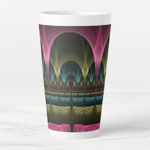 Special Fantasy Pattern Abstract Colourful Fractal Latte Mug