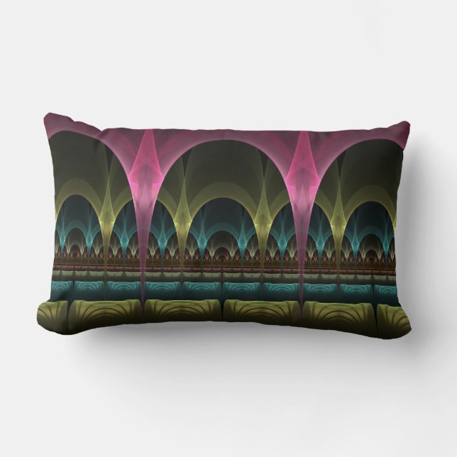 Special Fantasy Pattern Abstract Colourful Fractal Lumbar Cushion (Front)