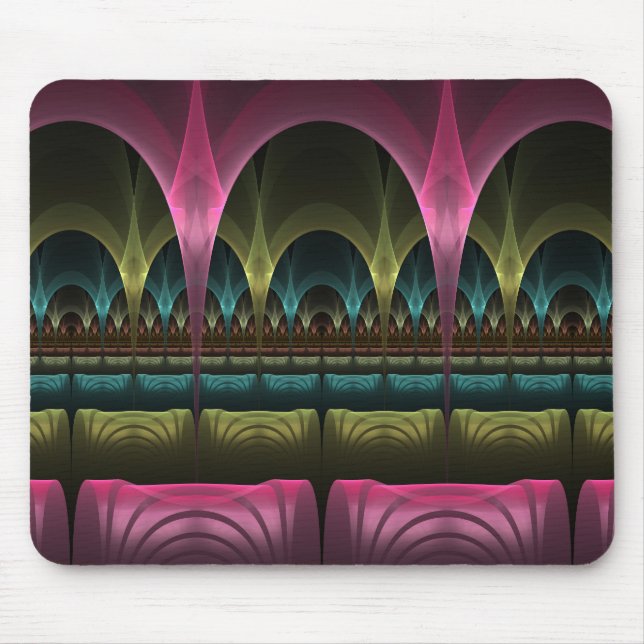 Special Fantasy Pattern Abstract Colourful Fractal Mouse Mat (Front)