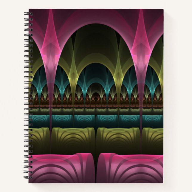 Special Fantasy Pattern Abstract Colourful Fractal Notebook (Front)