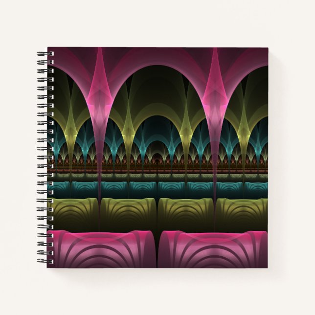 Special Fantasy Pattern Abstract Colourful Fractal Notebook (Front)
