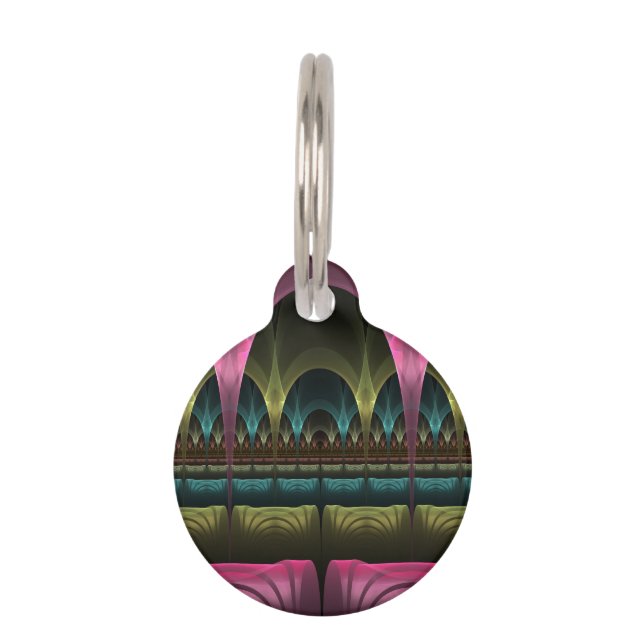 Special Fantasy Pattern Abstract Colourful Fractal Pet Tag (Front)