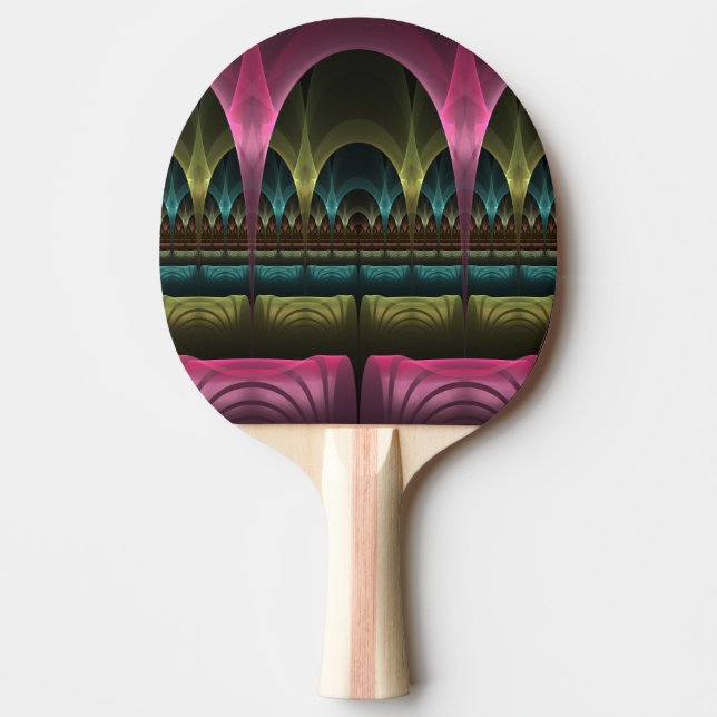 Special Fantasy Pattern Abstract Colourful Fractal Ping Pong Paddle (Front)