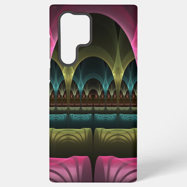Special Fantasy Pattern Abstract Colourful Fractal Samsung Galaxy S22 Ultra Case (Back)