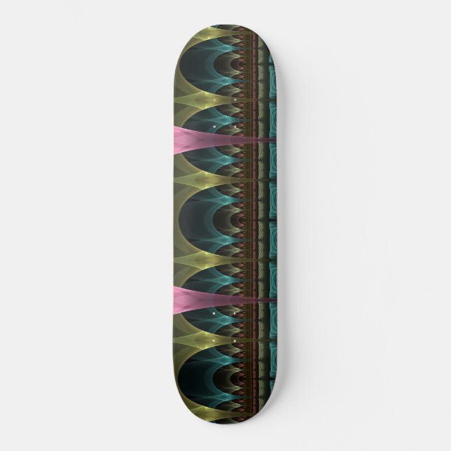 Special Fantasy Pattern Abstract Colourful Fractal Skateboard (Front)