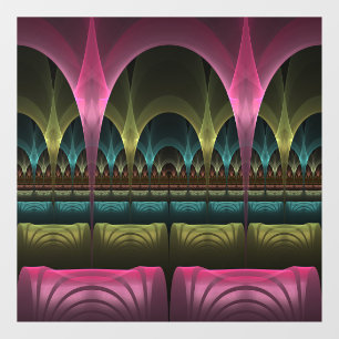 Special Fantasy Pattern Abstract Colourful Fractal Window Cling