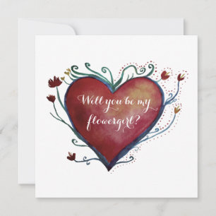 Special flowergirl invitation card