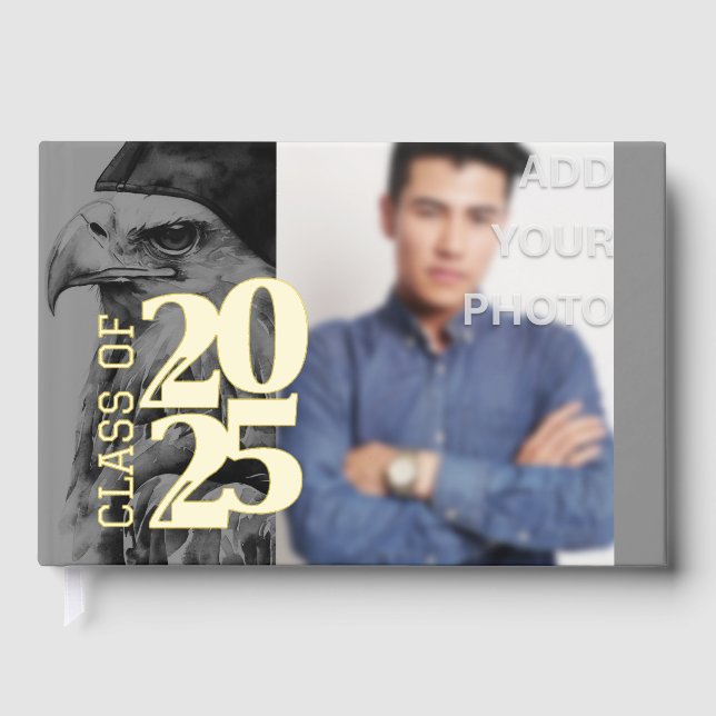 Special Foil Add Photo Graduation Party Book (Front)