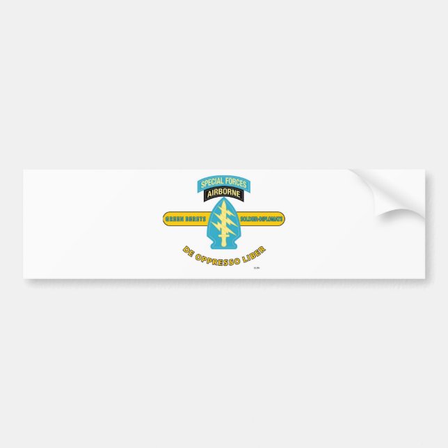 SPECIAL FORCES AIRBORNE "DE OPPRESSO LIBER" BUMPER STICKER (Front)