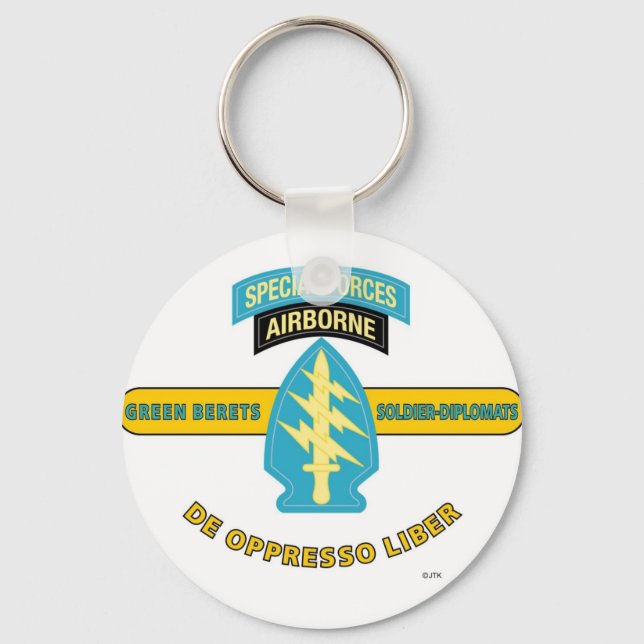 SPECIAL FORCES AIRBORNE "DE OPPRESSO LIBER" KEY RING (Front)