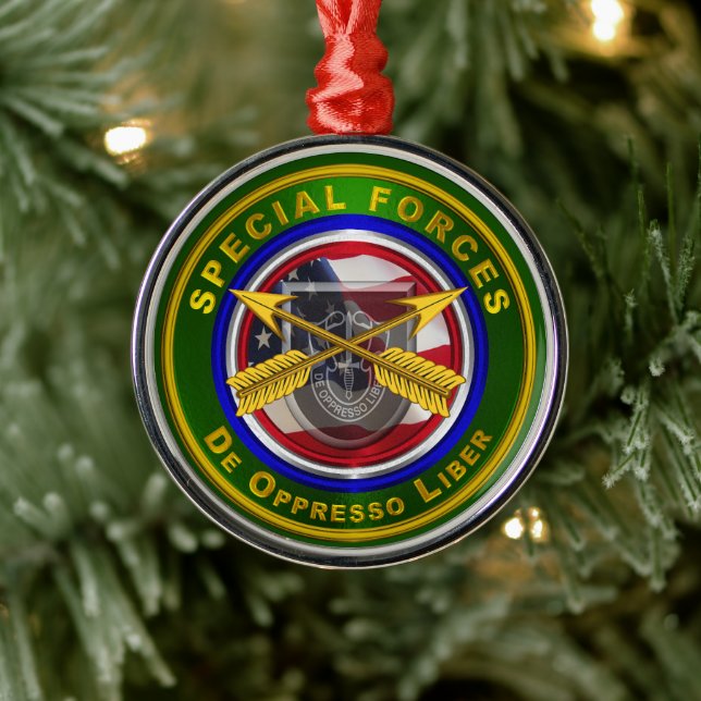 Special Forces Christmas  Metal Tree Decoration (Tree)