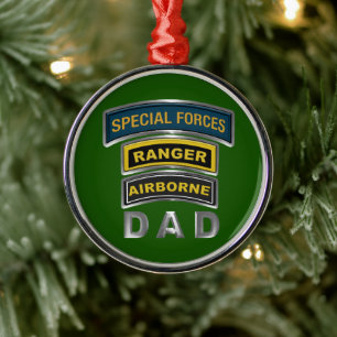 Special Forces DAD Christmas  Metal Tree Decoration