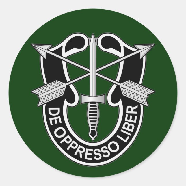 Special Forces DUI - de oppresso liber Classic Round Sticker (Front)
