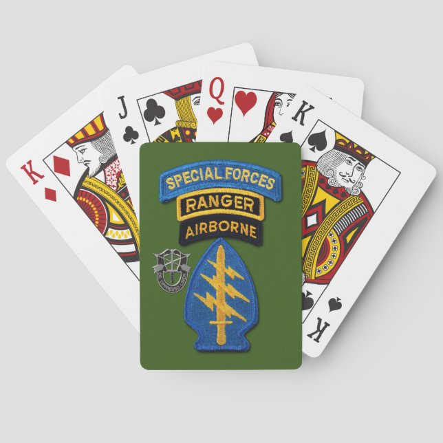 Special Forces Green Berets poker Cards (Back)