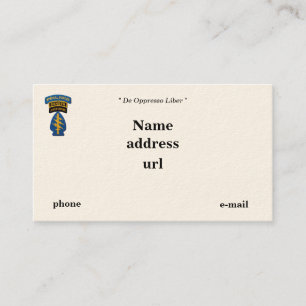 Special Forces Green Berets Rangers SFG SF Patch Business Card