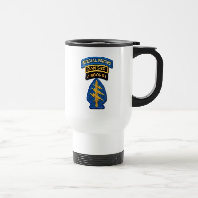 Special Forces Green Berets Rangers Vets Travel Mug (Right)