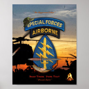 special forces green berets sf lrrp lrrps recon poster