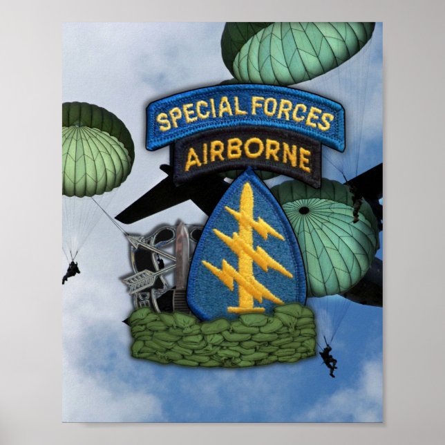special forces green berets sf sfg poster (Front)