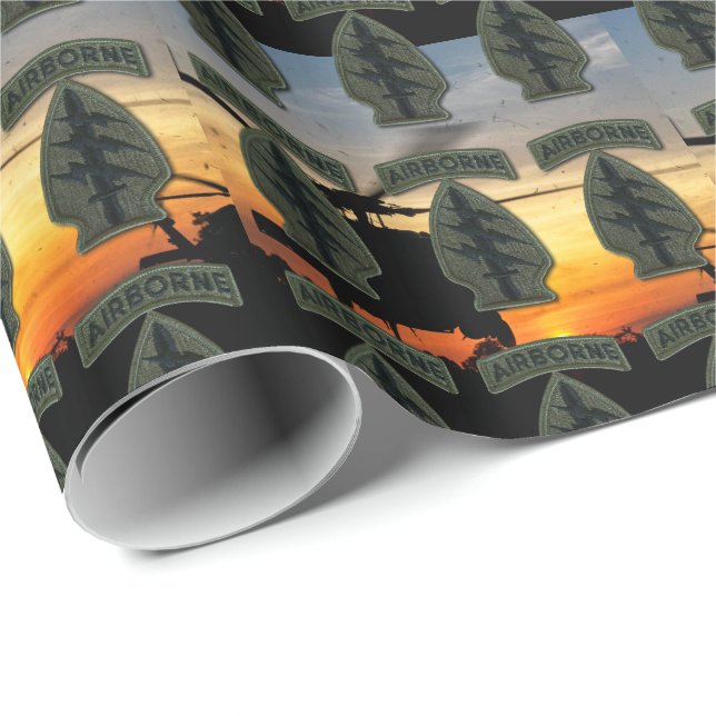 Special Forces Green Berets sf sfg sof patch Wrapping Paper (Roll Corner)