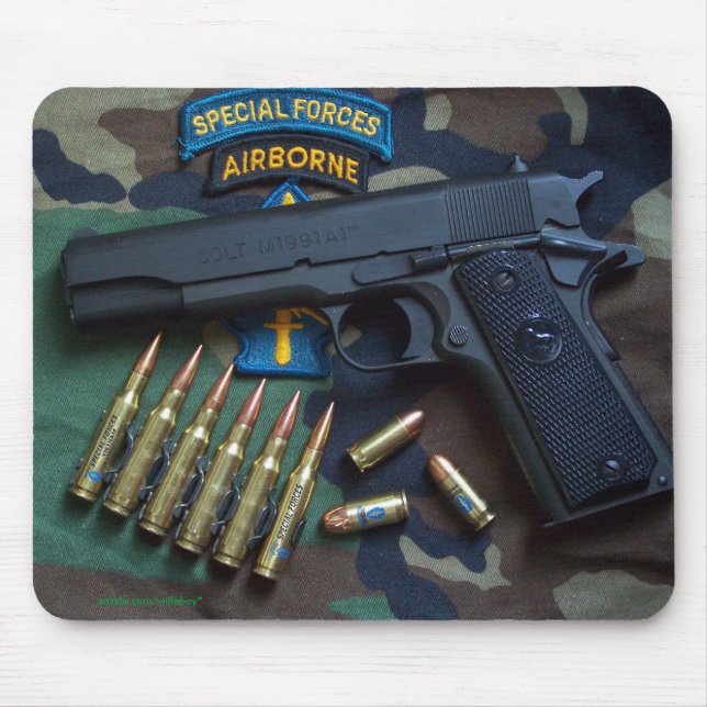 Special Forces Green Berets SF SFG SOF Veterans Mouse Mat (Front)