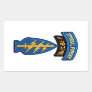 Special Forces green Berets SF SFG SOF Veterans Rectangular Sticker