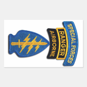 Special Forces green Berets SF SFG SOF Veterans Rectangular Sticker