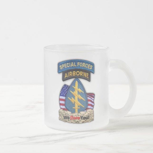 special forces green berets sfg patch frosty Mug (Right)
