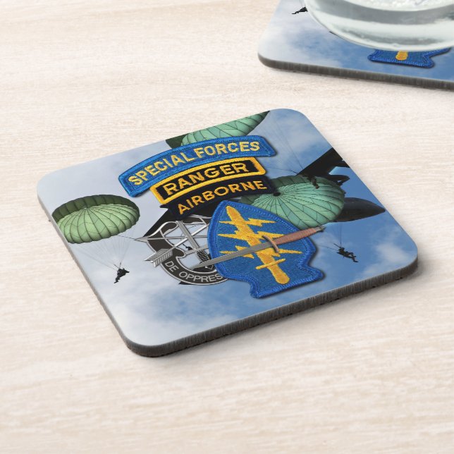 Special Forces Green Berets SFG SF SFGA sf sof sfg Coaster (Left Side)
