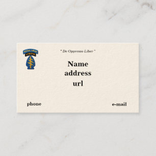 Special Forces Green Berets SFG SF SOF vets patch Business Card