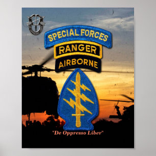 Special Forces Green Berets Veterans  Poster