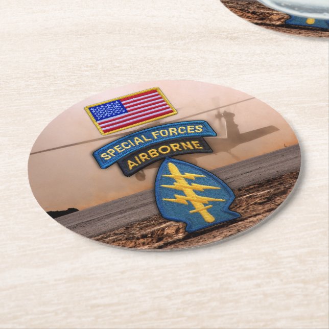 Special Forces Green Berets veterans vets coasters (Angled)