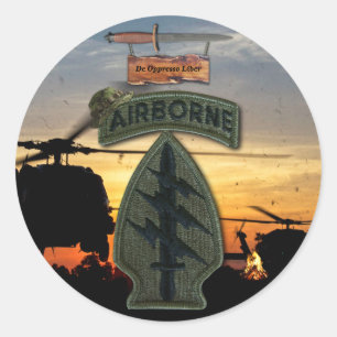 Special forces Green Berets veterans vets sf sof Classic Round Sticker
