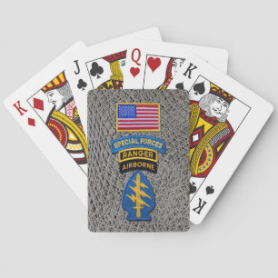 Special Forces Group Green Berets SF Bicycle Play Playing Cards