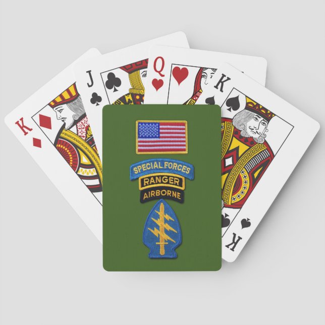 Special Forces Group Green Berets SF  Playing Cards (Back)