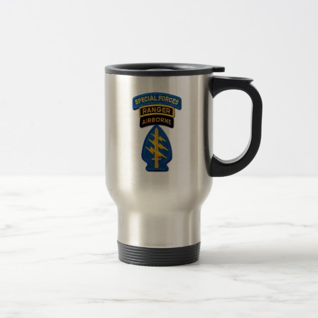 Special Forces Group Green Berets SF SOF SFG SOC Travel Mug (Right)