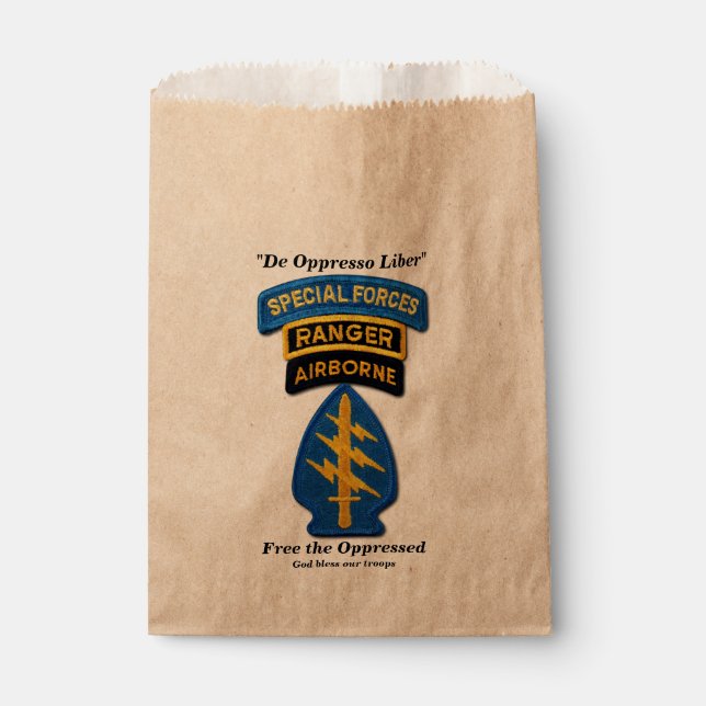 Special Forces Group Green Berets SFG SF LRRP Vets Favour Bags (Front)