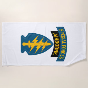 Special Forces insignia Airborne Tab Beach Towel