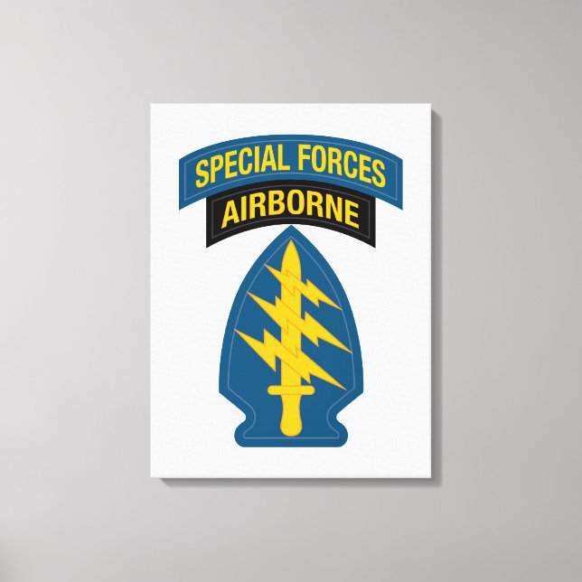 Special Forces insignia Airborne Tab Canvas Print (Front)