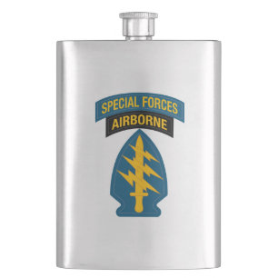 Special Forces insignia Airborne Tab Hip Flask
