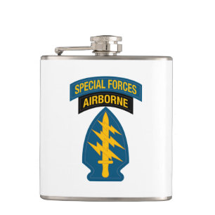 Special Forces insignia Airborne Tab Hip Flask