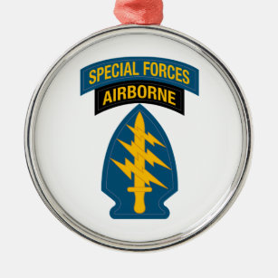 Special Forces insignia Airborne Tab Metal Tree Decoration
