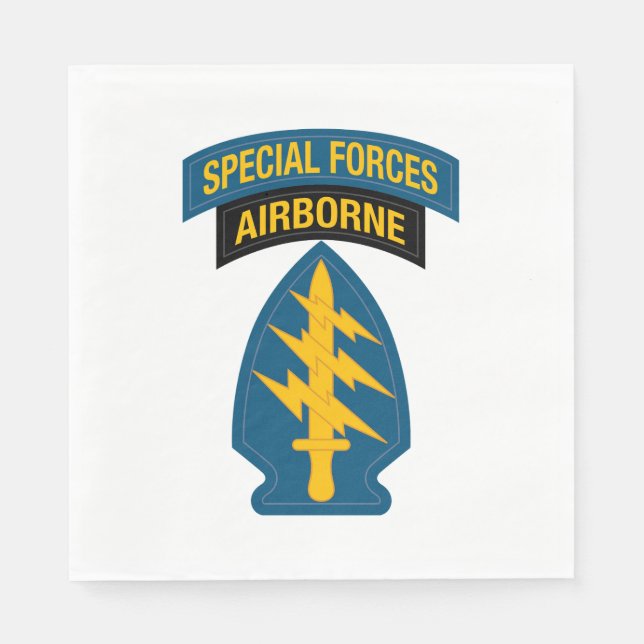 Special Forces insignia Airborne Tab Napkin (Front)
