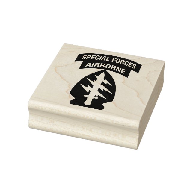 Special Forces insignia Airborne Tab Rubber Stamp (Stamp)