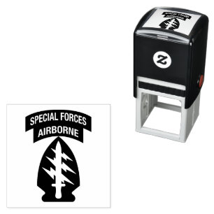 Special Forces insignia Airborne Tab Self-inking Stamp