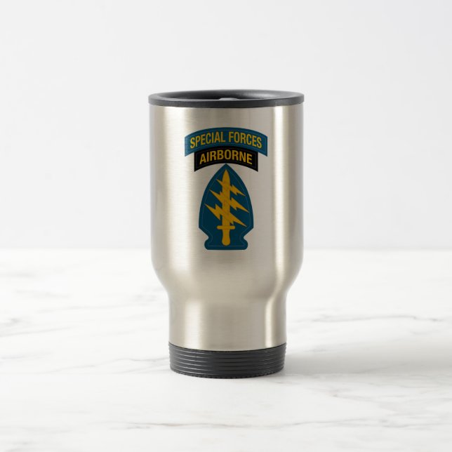 Special Forces insignia Airborne Tab Travel Mug (Center)
